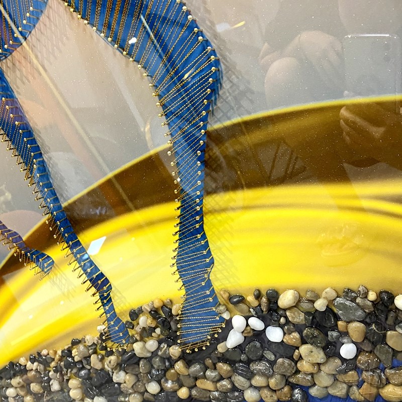 现代简约玄幻装饰画竖版走廊福鹿壁画玄关挂画福禄吉祥实物立体图片