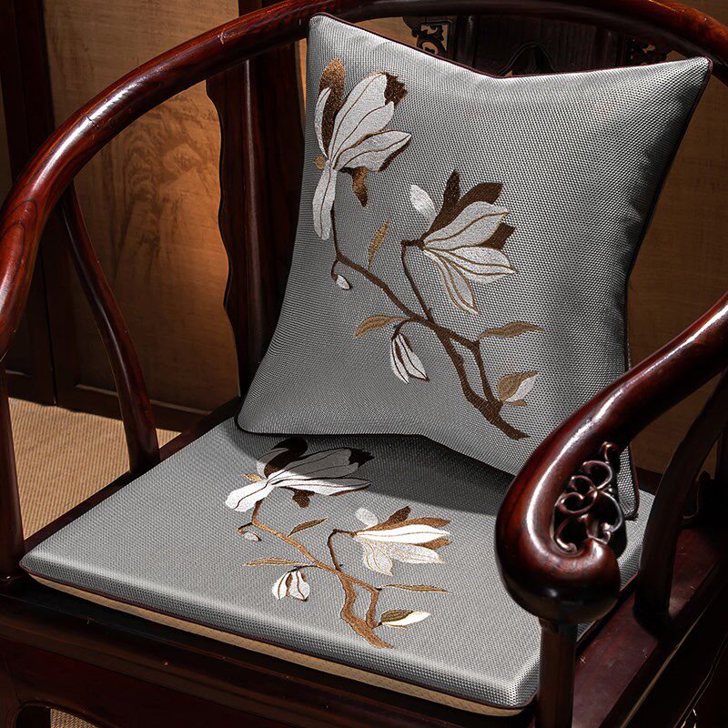 夏季凉席坐垫新中式红木椅子垫茶椅餐椅垫藤席沙发垫定制圈椅座垫