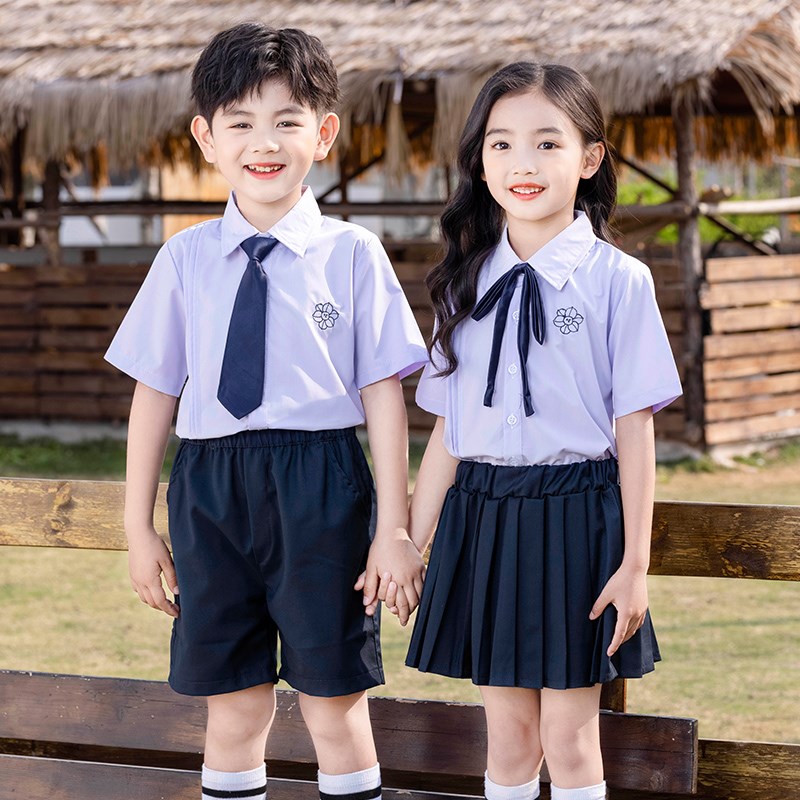 小学生班服夏装毕业拍照服幼儿园学院风园服六一表演服夏季校服棉