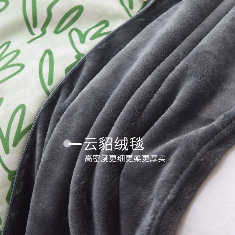 波点猫印花抱枕被子两用毯子二合一  加厚车载沙发毯空调毯披肩毯