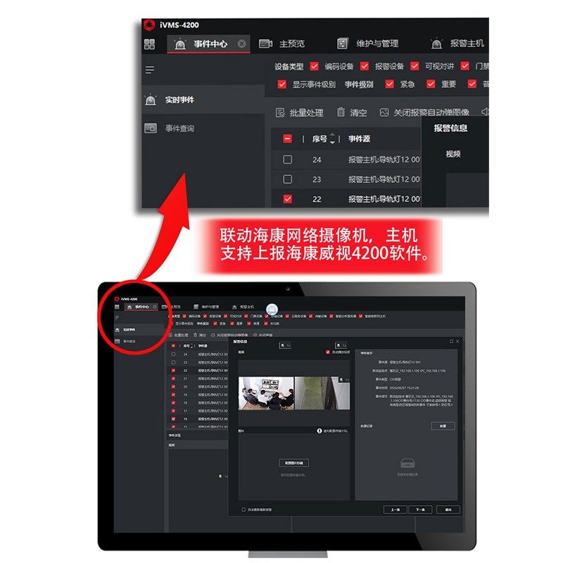 艾礼富安防韦尔总线报警防盗器系统别墅酒店商用键盘