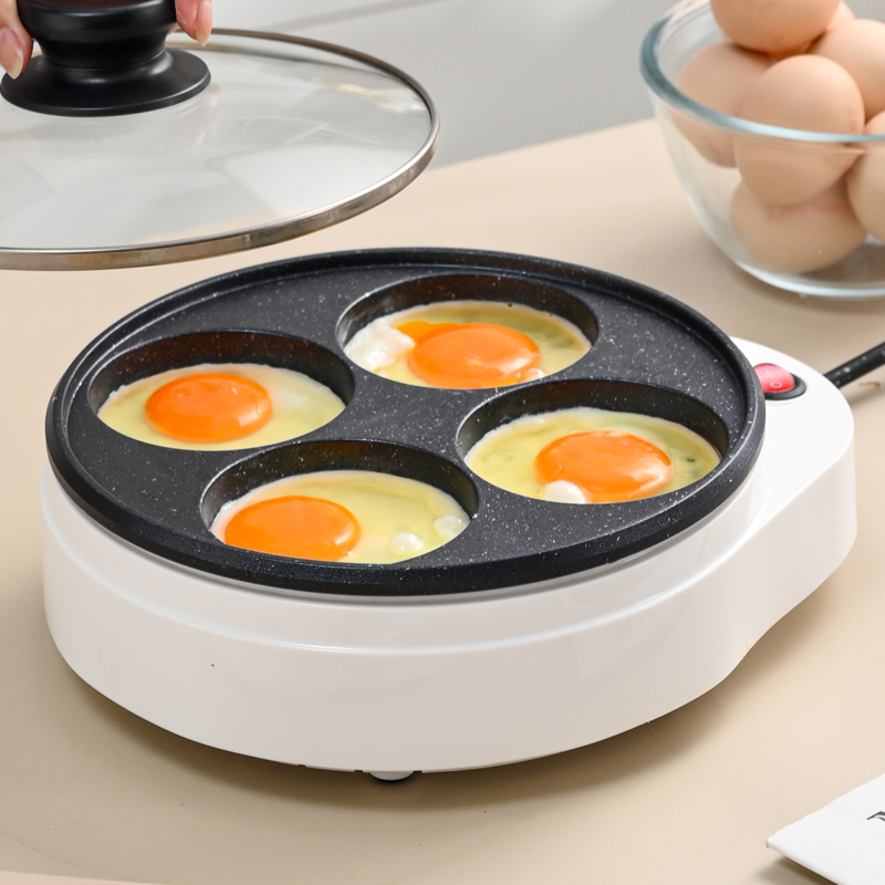 乔尼诗鸡蛋汉堡家用小型煎蛋器四孔煎蛋锅不粘锅插电煎蛋神器模具