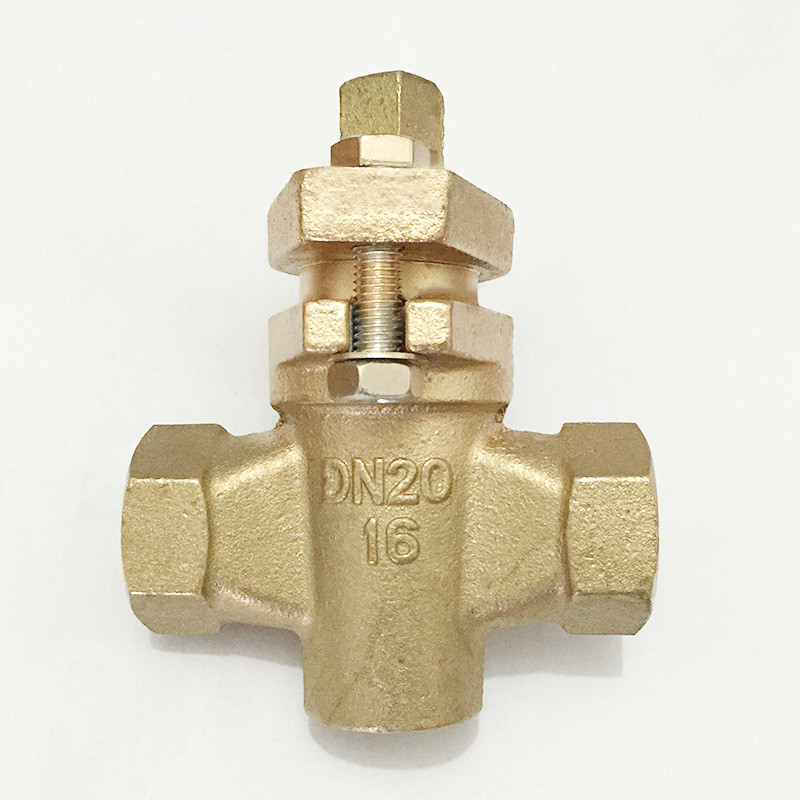X13W-10T全铜内螺纹二通旋塞阀内螺纹黄铜旋塞阀DN15 20 25 32 40