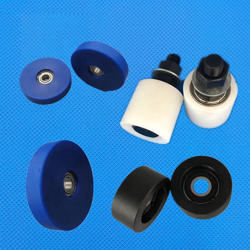 现货包胶轴承滑轮平面压轮滚轮轴承尼龙移门静音滚轮轨道塑料轮子