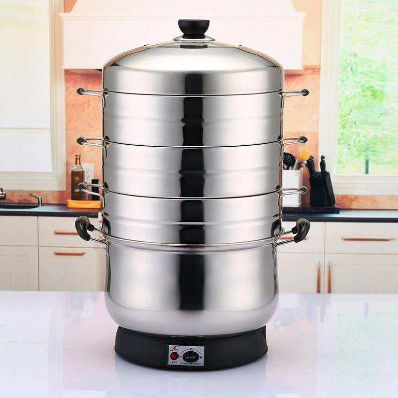 电蒸锅多功能家用大容量三层多层蒸笼蒸菜蒸馒头米饭插电原味蒸锅