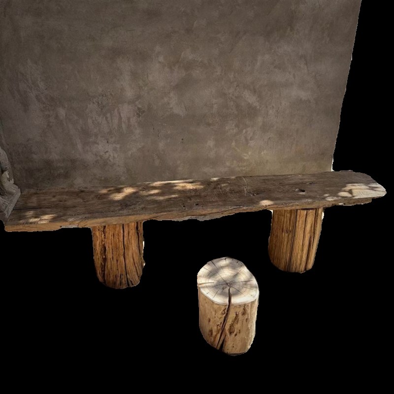 老木头风化木板侘寂风朽木板枯木造型茶几茶桌摆件户外阳台茶板