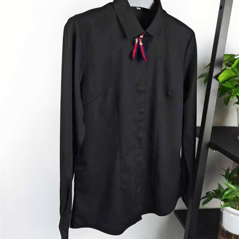 女士长袖白色衬衫暗扣竹纤维工作服职业装透气防走光免烫抗皱