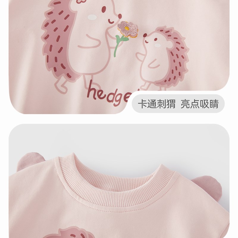 [7A]婴儿毛衣套装女孩秋季服装新卡通两件套婴儿可爱男孩服装