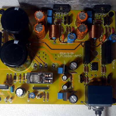 LM3886功放板  5532独立运放 前级功放一体 带保护   黑威马耦合