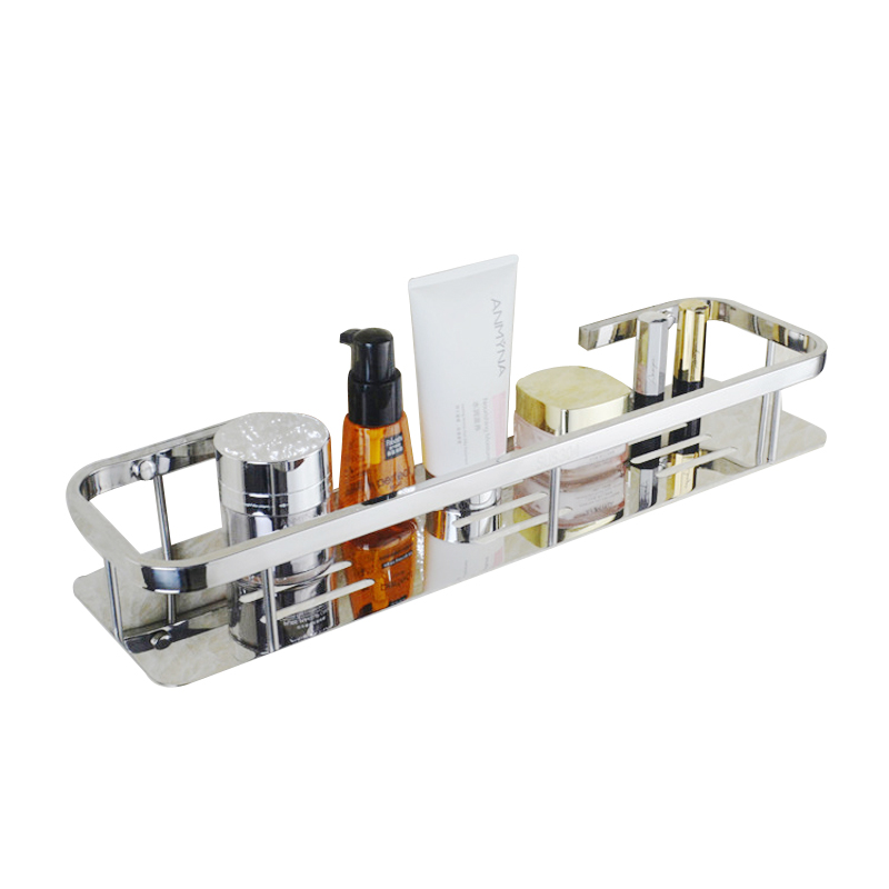 长方形浴室不锈钢304置物架洗漱架厨房收纳架卫生间转角架免打孔