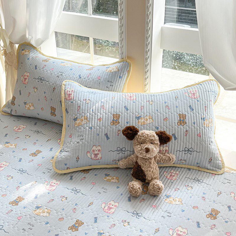 A类夏凉被全棉夏季空调被四件套纯棉薄被子可机洗水洗学生宿舍用3