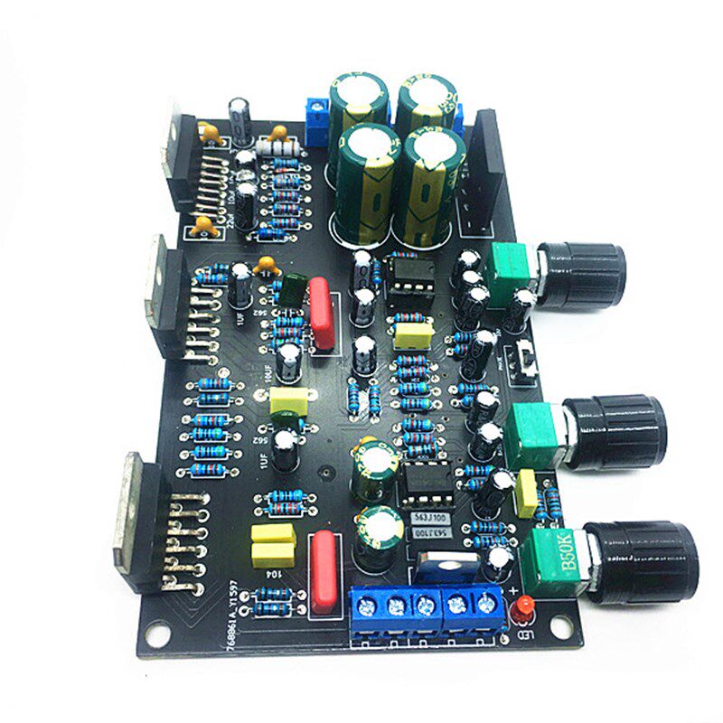 大功率前后级一体2.1声道TDA7294/TDA7265三并联调音立体声功放板