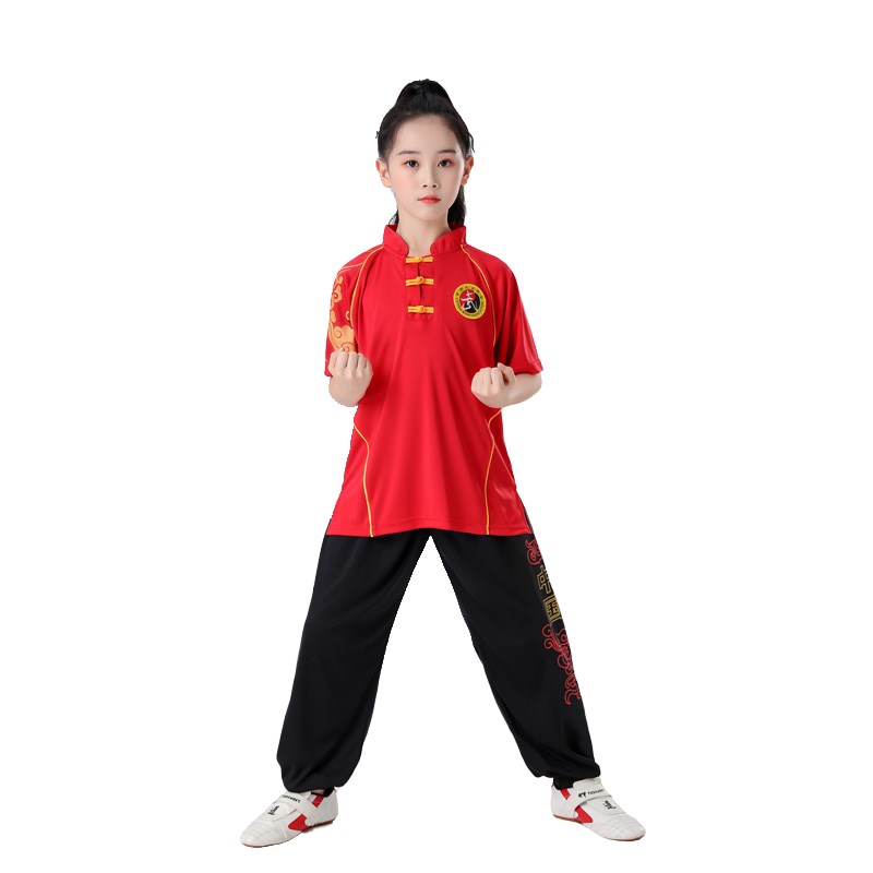 夏季儿童武术服 中国风武术练功服 少儿太极拳服 幼儿武术表演