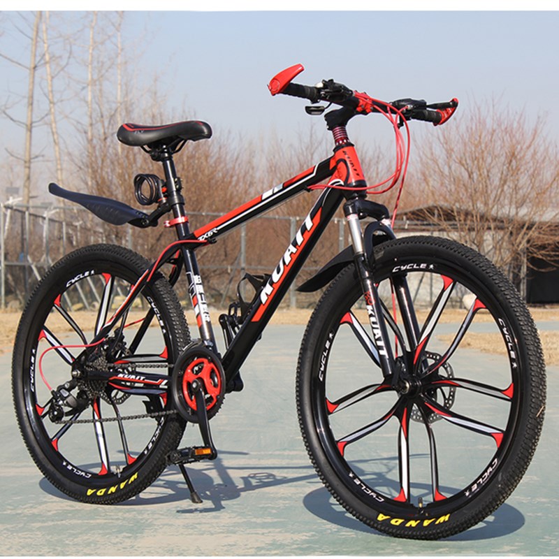 变速自行车男山地车越野轻便减震单车女H学生成人24寸青少年赛车