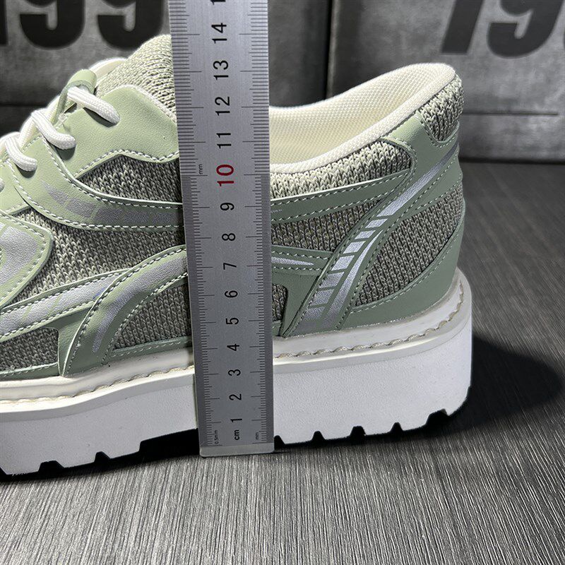 春季大头皮鞋英伦风德比鞋男内增高厚底网布透气潮流低帮马丁靴男