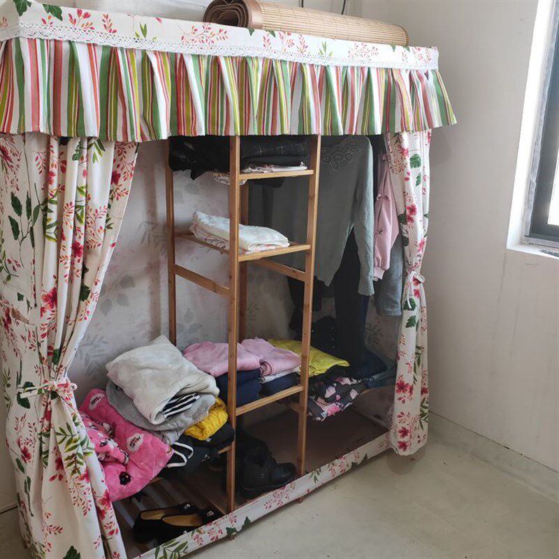 防尘套子罩衣柜套子衣厨货架挂衣架套布艺全罩现代简约厚布防尘罩