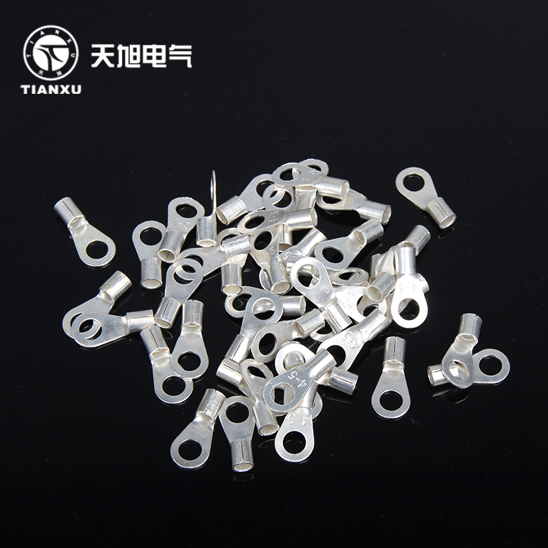 OT1-3/4/5/6接线裸端子O型冷压快速铜线鼻子1平方线耳线插头圆形