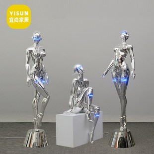 空山基落地大摆件机械姬科技人物雕塑酒大唐店会所酒吧KTV装饰品
