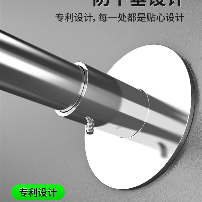 浴室浴帘防水布套装洗澡卫生间简易淋浴房窗帘免打孔弧形杆隔断帘