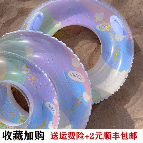 成人游泳圈加厚儿童可爱卡通宝宝D腋下圈男女充气浮圈大号带把手