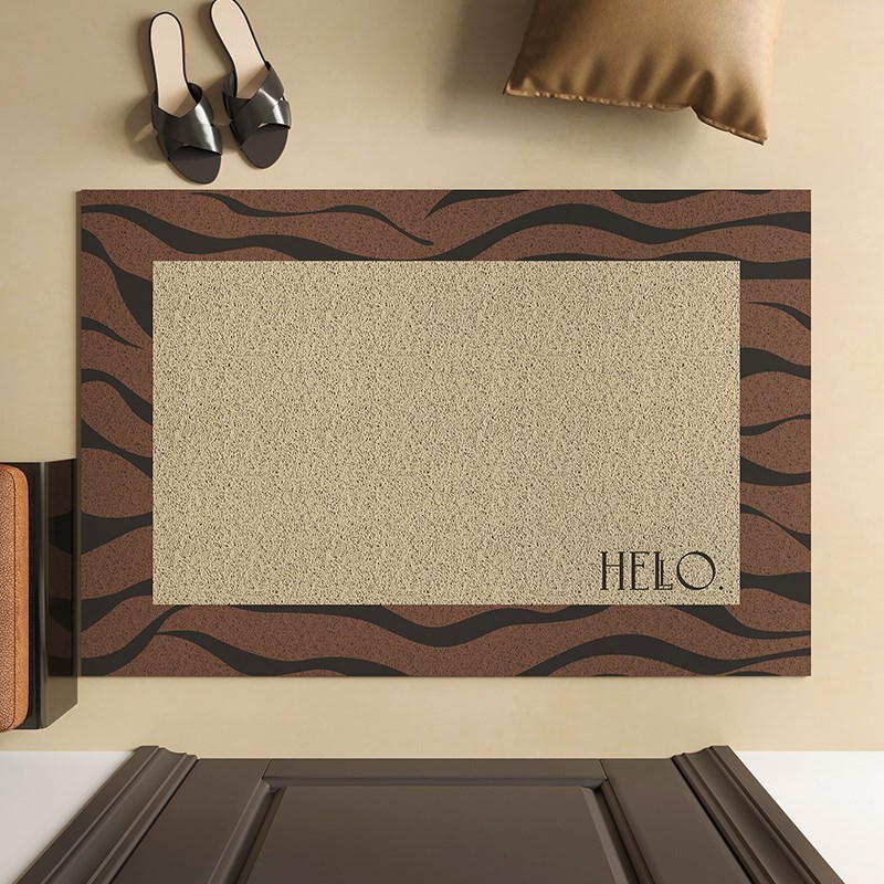 入户门垫进门门口口美拉德奶油风地垫耐脏蹭土地毯可裁剪丝圈脚垫