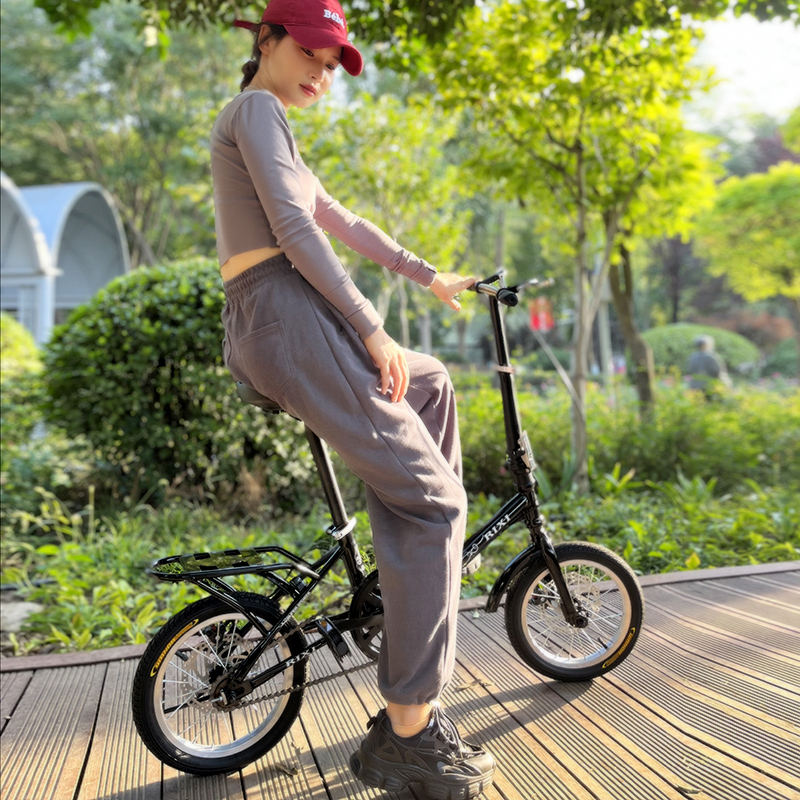 14/16寸折叠小型单速代步单车大人小孩学生男女式儿童脚踏自行车