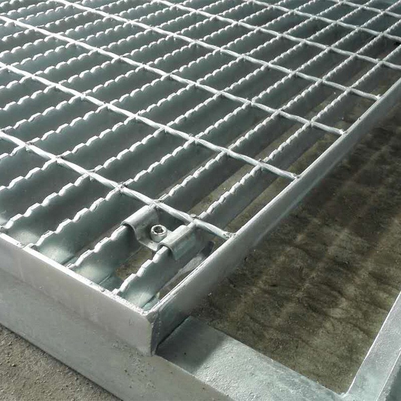 镀锌钢格板卡子 不锈钢安装夹 格栅板扣件紧固件 u型固定夹子配件