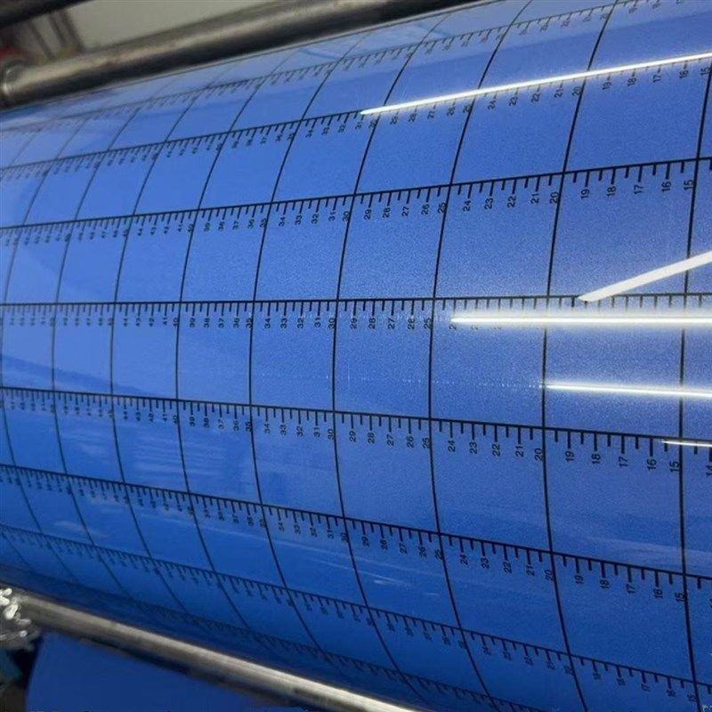 刻度线印刷机衬垫蓝色画线衬垫带标尺刻度衬垫水墨印刷机衬垫