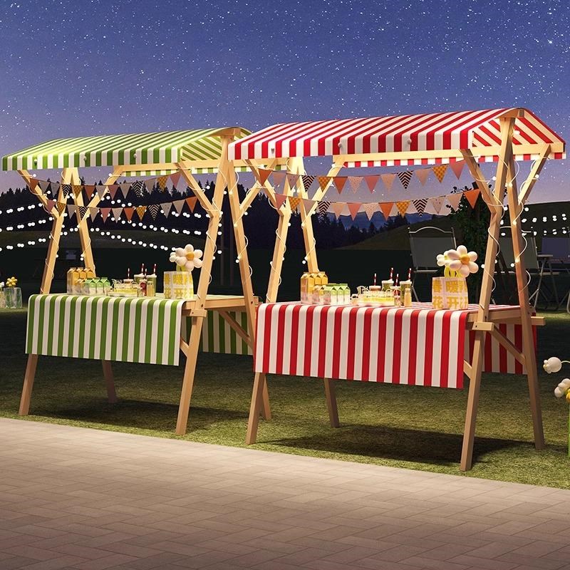 摆摊展示架幼儿园户外活动可折叠架子商场市集试吃移动花车摊位架