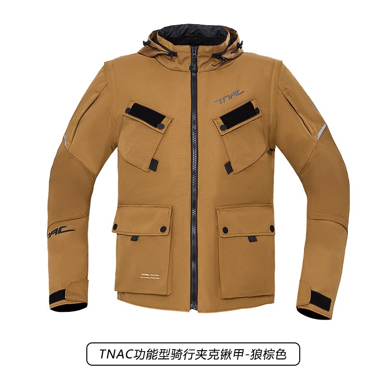 TNAC拓驰锹甲摩托车骑行服男冬季E防风保暖四季防水防摔摩旅拉力