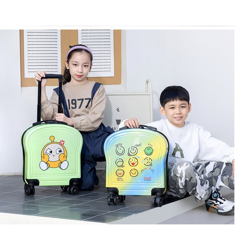 儿童拉杆箱卡通男女孩渐变色旅行箱定制logo印图拉杆箱学生密码箱