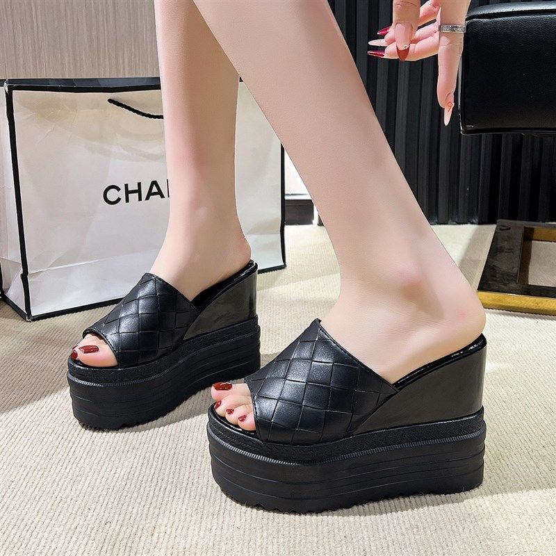 厚底内增高凉拖鞋女款外穿春夏季百搭一字拖夏天拖鞋坡跟女士凉鞋,女鞋,一字拖,淘宝优惠券,粉丝福利购,淘宝优惠卷