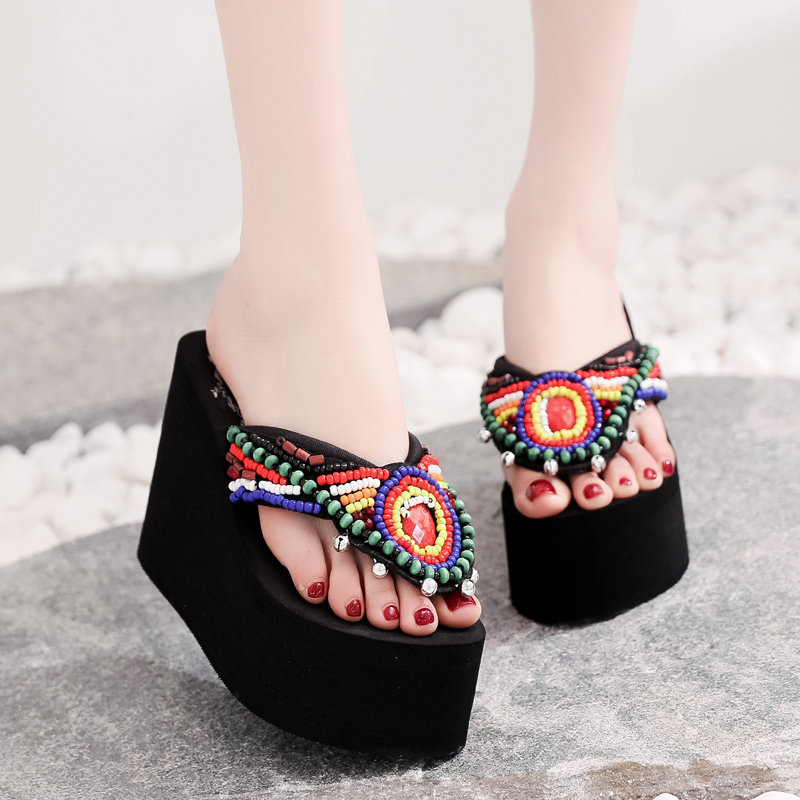 凉拖鞋女2021新款外穿人字拖超高跟拖鞋女夏网红时尚百搭沙滩鞋