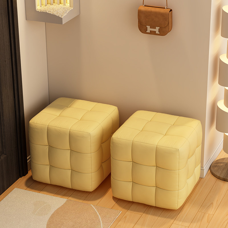 小凳子玄关门口椅子家用换鞋凳科技皮艺方凳沙发矮凳软座板凳坐凳,住宅家具,矮凳,淘宝优惠券,粉丝福利购,淘宝优惠卷