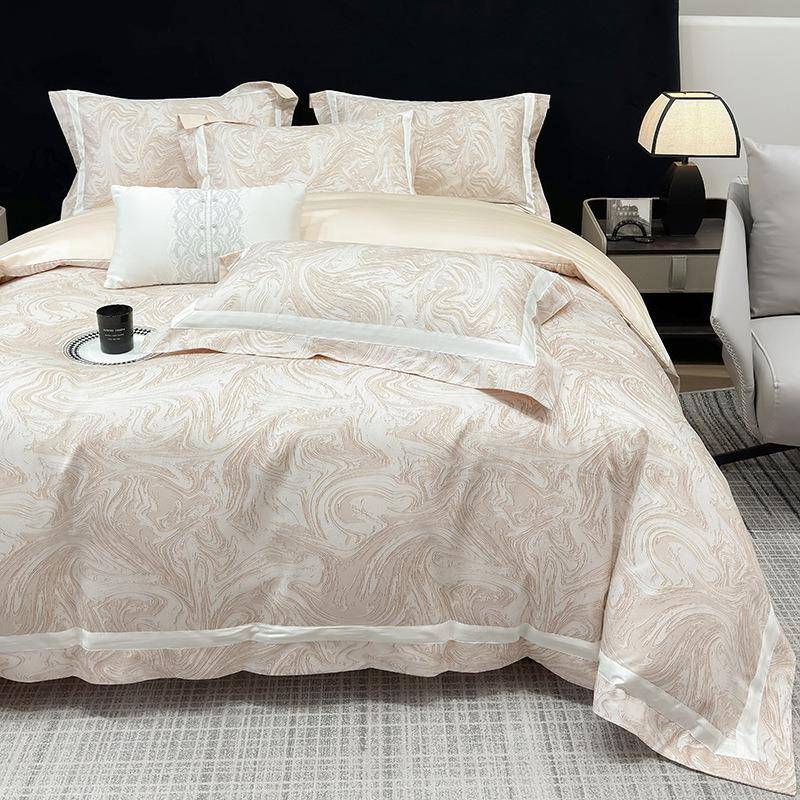 高端240支全棉长绒棉四件套A类母婴级纯棉床单被套贡缎床笠款套件