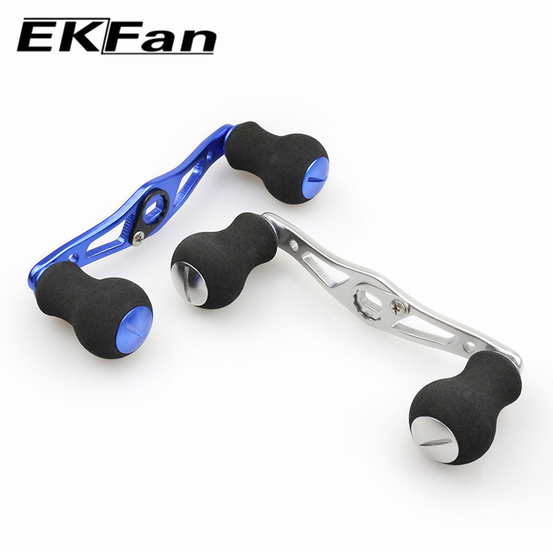 EKfan路亚渔轮配件超轻装D牌水滴鼓轮DIY改装摇把铝合金eva材质