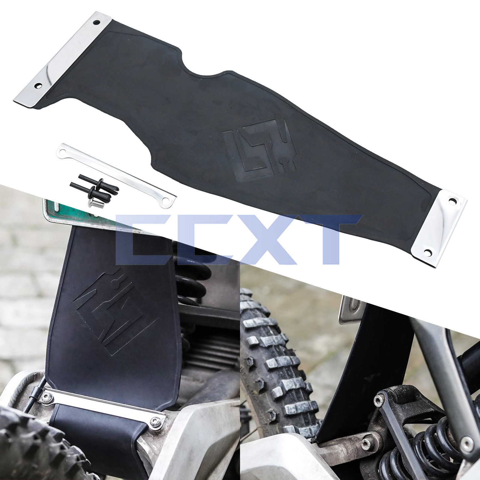 虬龙Sur-Ron 轻蜂X/S橡胶挡泥皮挡水皮 后避震挡泥板  配安装螺丝