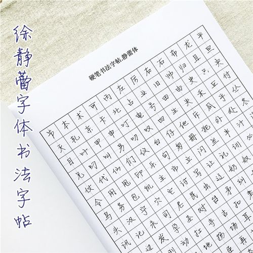 鲸落体临摹字帖徐静蕾体练字硬笔书法钢笔常用字奶酪体田英章楷书