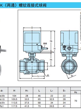 日本电动青铜丝扣球阀 原装进口电动蒸汽球阀 KITZ日本北泽DN20