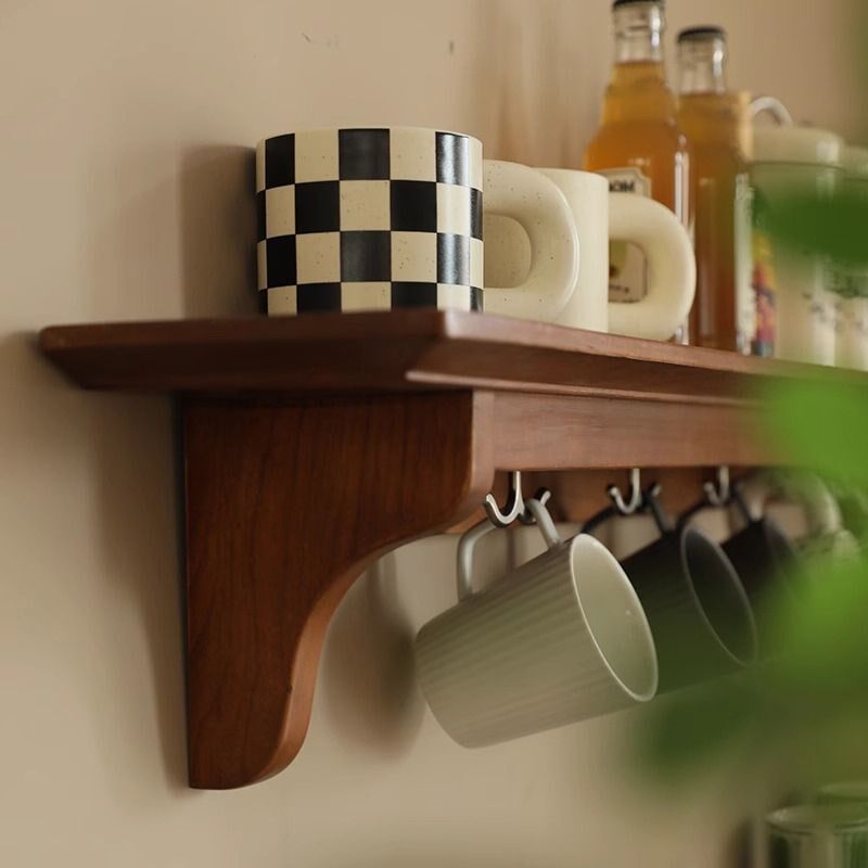 复古壁挂美式置物架墙上隔板餐厅厨房客厅杯架欧式吧台挂墙置物架