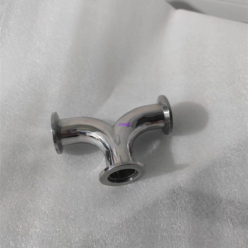 304真空不锈钢r型三通卫生级KF快装人字弯管人形快装异型镜面弯头