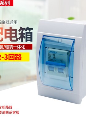 PZ30塑料配电箱强电箱2-3回路空开接线盒防水明装暗装开关盒空箱