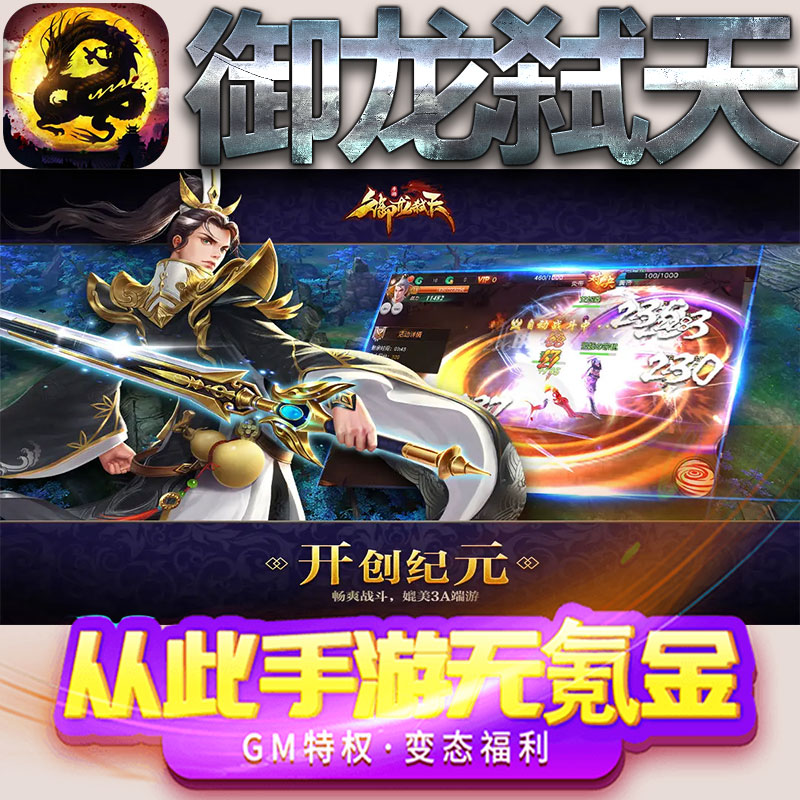 御龙弑天手游gm满级VIP无限首充BT福利礼包兑换码后台初始号