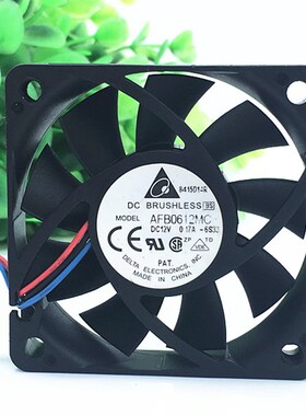 原装台达 6015 6CM 12V 0.17A AFB0612MC 3线测速CPU机箱散热风扇