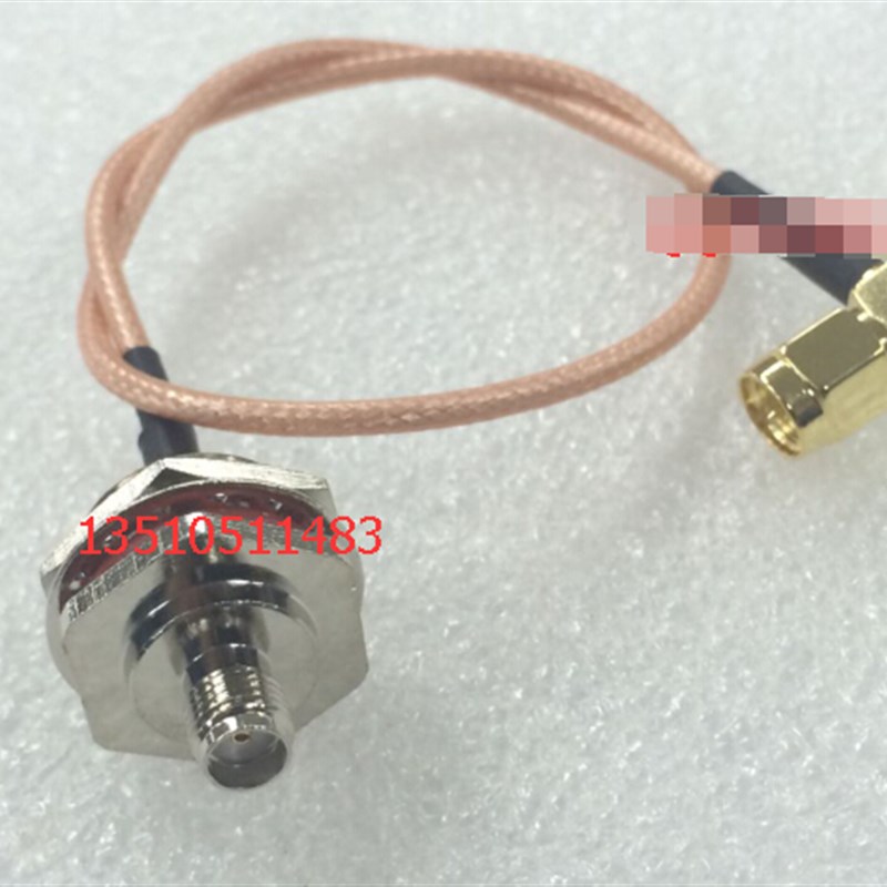 AP防水盒SMA-JKW射频RG316跳线 M16转SMA公对母50欧固定防水盒线