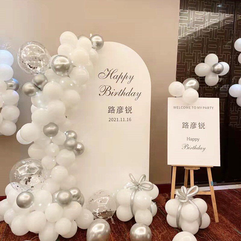 小红书同款成人生日派对男神女神求婚布置气球场景拍照背景KT板
