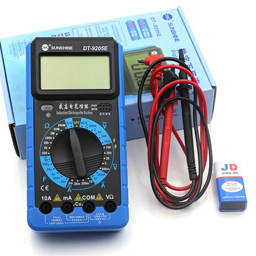 新讯DT9205E高精度电子万用表数字万能表 万用电表防烧带自动关机