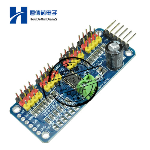 16路PWM Servo 舵机驱动板机器人控制器IIC接口驱动器模块PCA9685