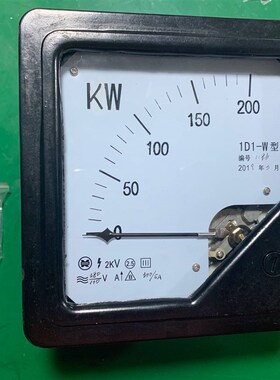 长江仪表厂家直销1D1-KW MW 指针式 功率表 380V三相交流功率表