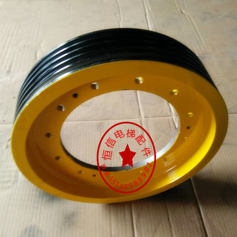 蒙纳利曳引轮/永磁同步曳引机导向轮反绳轮400*5*6*7*10/电梯配件